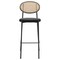 Leisuremod Euston Wicker Bar Stool with Black Steel Frame, Black EC29BL - alternate 3