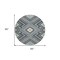 Homeroots 8' Pewter Charcoal And Sky Blue Round Tribal Washable Indoor Outdoor Area Rug 598150 - alternate 5