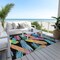 Homeroots 5' X 8' Black Pink And Yellow Striped Washable Indoor Outdoor Area Rug 618041 - alternate 3