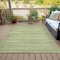 Homeroots 5' X 8' Sage And Ivory Striped Washable Indoor Outdoor Area Rug 631510 - alternate 3