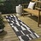 Jonathan Y Odette Modern Geometric Abstract Two-Tone Black/Cream 2 ft. x 8 ft. Indoor/Outdoor Runner Rug TSN303A-28 - alternate 1