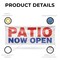 Signmission Patio Now Open, 48 Inch x 120 Inch, Vinyl Banner B-120-30780 - alternate 2