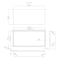 Alfi Brand 24 x 12 White Matte SS Horizontal Sgl Shelf Bath Shower Niche ABNC2412-W - alternate 3