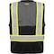 Ironwear Type O Class 1 Contrast Snap Button Reflective Safety Vest (Black, Large 1249-BKS-RD-LG - alternate 2