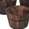 Homeroots Set of Three Brown Solid Wood Round Pot Planter 274842 - alternate 3