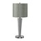 Homeroots Set of Two 24" Silver Metal Candlestick USB Table Lamps With Gray Drum Shade 545825 - alternate 5