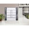 Vdomdoors Steel Double Doors Deux 1105 Gray Graphite 2 Sidelight Exterior Windows Stainless Inserts Single Mo DEUX1105DEXD-GRE-RH-W12+72+12 x H80 - alternate 2