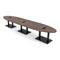 Skutchi Designs Oval Conference Table With Power, 48 in W, 192 in L, Brown HAR-OVL-48X192-DOU.BK-H3041-EBLK - alternate 1