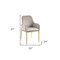 Homeroots Set of Two Gray and Gold Velvet And Wood and Metal Dining Side Chairs, 2PK 573311 - alternate 3