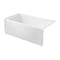 Kingston Brass 60" Acrylic Rectangular 3-Wall Alcove Tub, Right Hand Drain Hole, Glossy White VTAP6032R22 - alternate 3