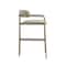 Manhattan Comfort Serene Metal Upholstered Counter Stool in Taupe CS1884-TP - alternate 2