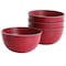 Gibson Home Rockabye 4 Piece Melamine Cereal Bowl Set in Dark Pink 136602.04 - alternate 1