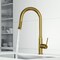 Vigo Hart Arched Single Handle Pull-Down Spout Kitchen Faucet Matte Brushed Gold VG02035MG - alternate 4