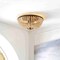 Jonathan Y Allison 15" 3-Light Shabby Chic Farmhouse Wood Beaded/Metal LED Flush Mount, Oil Rubbed Bronze/Cream JYL9019B - alternate 2