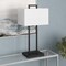 Homeroots 28" Black Metal Table Lamp With White Shade 524322 - alternate 5