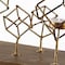 Homeroots 8" Brass Distressed Geometric Metal Tabletop Tealight Candle Holder 608385 - alternate 3