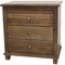 Homeroots 28" Distressed Brown Three Drawer Solid Wood Nightstand 569604 - alternate 4