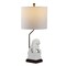 Jonathan Y Guardian Lion 27.5" Ceramic Classic Modern LED Table Lamp, White JYL4038A - alternate 1