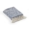 Homeroots 50" X 60" Blue and White Woven Cotton Throw Blanket with Fringe 516535 - alternate 4