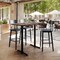 Flash Furniture 48" x 30" Tabletop, Seamless Surface Technology, Dark Brown and 5" x 22" Black Bar Height T-Bases ST-REC3048-WBR-T0522B-GG - alternate 4