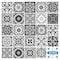 Homeroots 4" X 4" Shades Of Black Mosaic Peel And Stick Removable Tiles 390833 - alternate 1