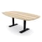 Skutchi Designs Arc Boat Conference Table With Power, 48 in W, 72 in L HAR-ABOT-48X72-T.BK-K525-NA - alternate 1