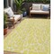 Homeroots 5' X 8' Yellow And Ivory Geometric Washable Indoor Outdoor Area Rug 599323 - alternate 1