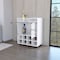 Homeroots White Rolling Bar Cart With Wine Storage 535116 - alternate 5