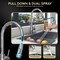 Anzzi 16 in. 1-Handle Pull-Down Sprayer Kitchen Faucet in Chrome with 1.8 GPM Flow and Dual Spray Modes KF-AZ601CH - alternate 4