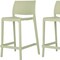 Homeroots Set of Four 26" Green Heavy Duty Plastic Low Back Outdoor Counter Height Bar Chairs 565369 - alternate 5