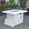 Leisuremod Chelsea Patio Modern Aluminum Propane Fire Pit Table, White CF44G-W - alternate 5