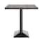 Flash Furniture Bennett 30 in x 48 in Solid Wood Indoor Tabletop, Dark Brown with 27 in x 15 in Black Double Column GSF-REC3048-DKBRN-TB002B-GG - alternate 5