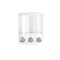 Homeroots White Heavy Duty Plastic Three Chamber Wall Mount Soap Dispenser 571508 - alternate 4