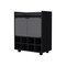 Homeroots Black Rolling Bar Cart With Wine Storage 535117 - alternate 4