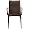 Leisuremod Weave Mace Indoor/Outdoor Arm Chair, Brown, 4PK MCA19BR4 - alternate 2