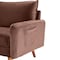 Homeroots Pink Contemporary Velvet Sofa with Side Pockets 473448 - alternate 3