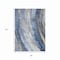 Homeroots 8' X 10' Blue Gold And Ivory Abstract Washable Indoor Outdoor Area Rug 617428 - alternate 5