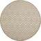 Homeroots 8' Cream Round Geometric Indoor Outdoor Area Rug 572836 - alternate 6