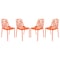 Leisuremod Modern Devon Aluminum Chair, Orange, 4PK DC23OR4 - alternate 1