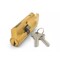 Ecs Hardware Durable Prem Profile Cylinder Single Sided Thumb Turn, Schlage SC1 Keyway, Keyed Alike, US3, Bright Pol ECSH-EPCR-US3-SC1-KA10 - alternate 1