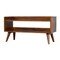 Homeroots 35in Brown Linen and Solid Wood Upholstered Storage Bench With Cabinet 717466 - alternate 3