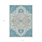 Homeroots 10' X 14' Teal Blue Green And Ivory Oriental Washable Indoor Outdoor Area Rug 596649 - alternate 6