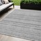 Homeroots 5' X 8' Gray Silver And Charcoal Striped Washable Indoor Outdoor Area Rug 577782 - alternate 1