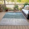 Homeroots 9' X 12' Teal Blue And Gray Abstract Washable Indoor Outdoor Area Rug 632063 - alternate 4