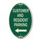 Signmission Reserved Parking Sign Customer and Visitor Pa, 12 In X 18 In Architectural, Heavy Gauge Aluminum A-OV-G-1218-23053 - alternate 1