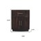 Homeroots 24" Brown Solid Wood Two Drawer Nightstand 719629 - alternate 5