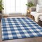 Homeroots 5' X 8' Navy Blue And Gray Plaid Washable Indoor Outdoor Area Rug 595410 - alternate 4