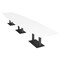 Skutchi Designs Hexagon Conference Table With Power Unit, 48 in W, 192 in L, White HAR-HEX.IR-48X192-DOU.BK-W960-NA - alternate 1