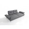 Homeroots 89" Light Gray Leather Convertible Sofa And Toss Pillows With Silver Legs 485604 - alternate 2