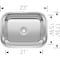 Blanco Stellar 23in Single Bowl Undermount Stainless Steel Laundry Sink 441398 - alternate 2